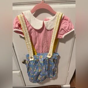 Love and grow 2 piece suspender set for back to school